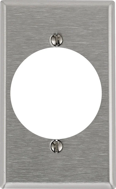 complete dinnerware set for 8-Leviton Silver 1 gang Stainless Steel Outlet Wall Plate 1 pk