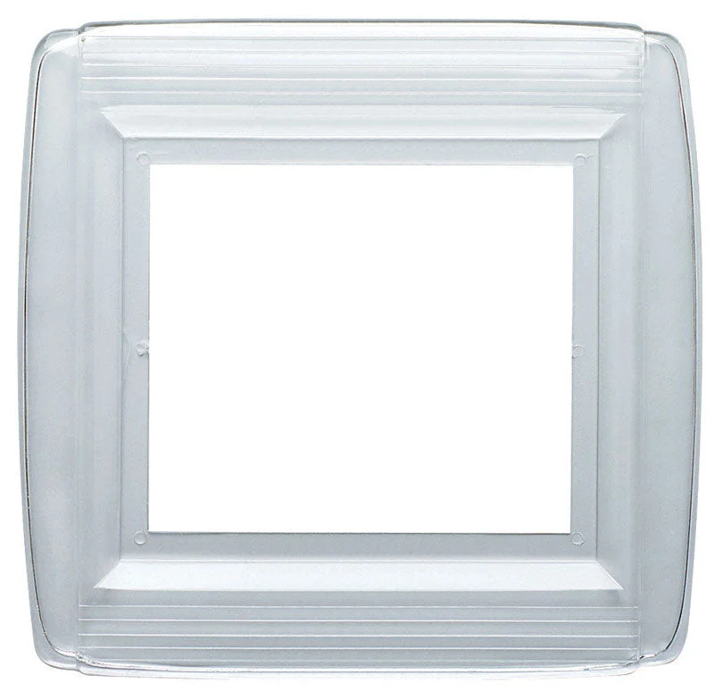 dinner plates with unique designs-Westinghouse Clear Plastic Rectangle 2-Gang Wall Plate Shield 7-7/8 H x 7-3/16 W in.