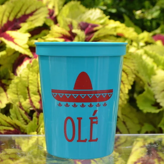 lightweight mugs for travel-Custom Olé Stadium Party Cups