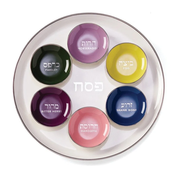 colorful dinnerware sets-Oak Street Seder Plate