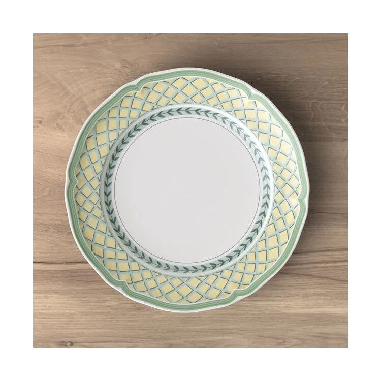 trendy dinnerware sets for kitchen-French Garden Orange Dinner Plate