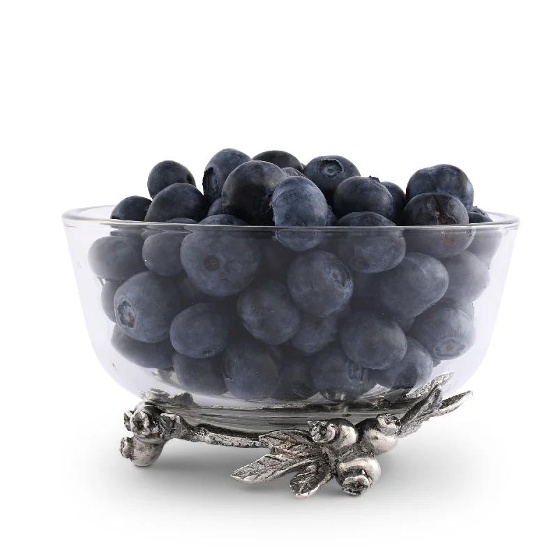 classic dinnerware for family gatherings-Blueberry Glass Bowl