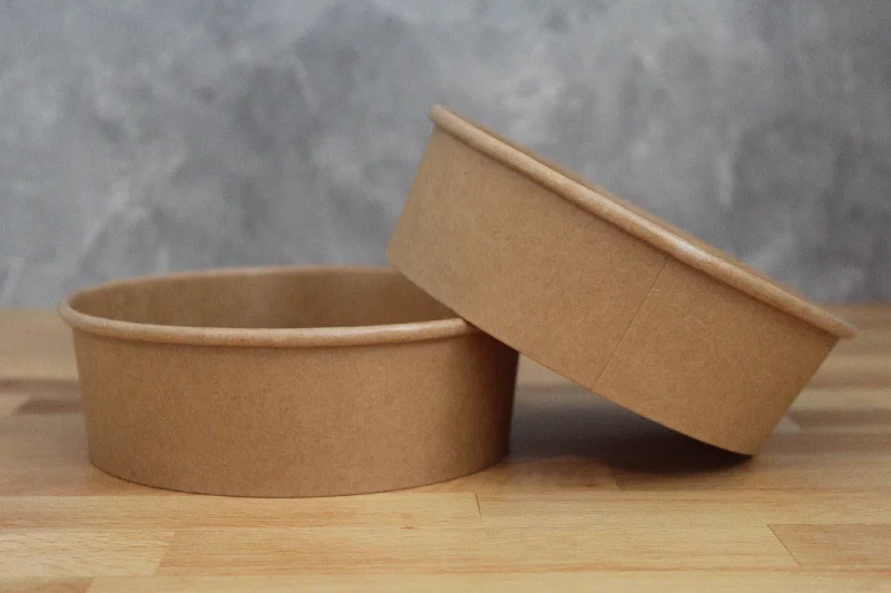 colorful dinnerware for home use-16oz Kraft Paper Salad Bowl (300pcs) | Take-Out | Recyclable