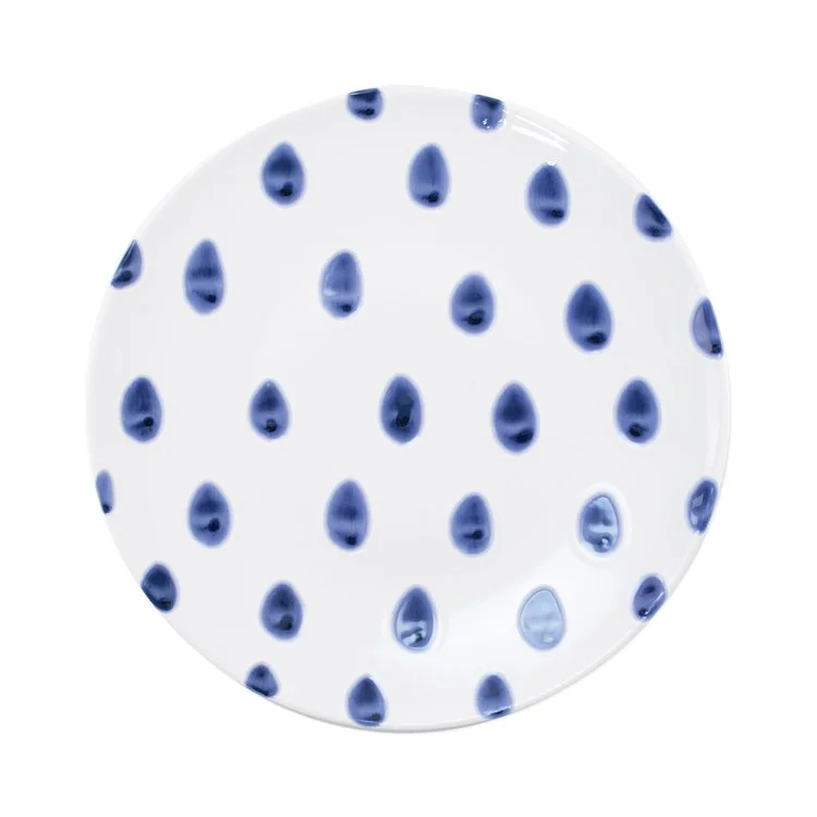 ceramic soup bowls set-Santorini Dot Dinner Plate