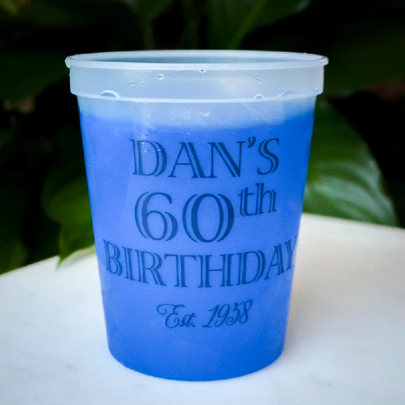 printed mugs for tea lovers-Custom 60th Birthday Party Mood Cups