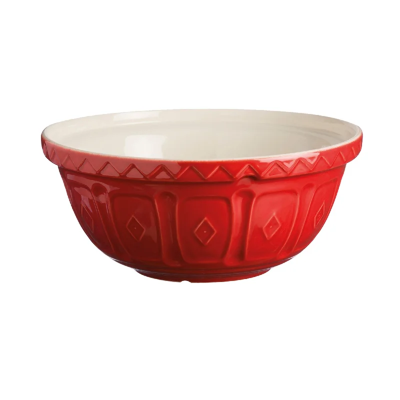 modern tableware for dinner parties-Mason Cash Mixing Bowl - 24cm/9.5" Red