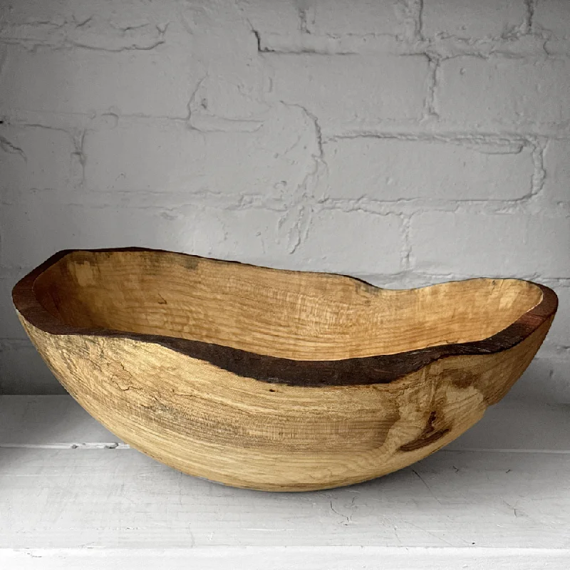 colorful dinnerware for home use-Spencer Peterman Live Edge Cherry Wood 18" Round Bowl (# 13)