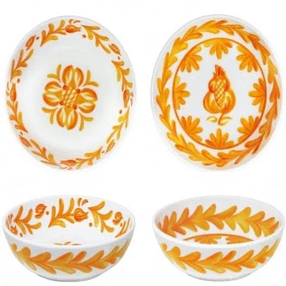 formal dinnerware for large gatherings-Sicily Orange Cereal Bowl 347SCO