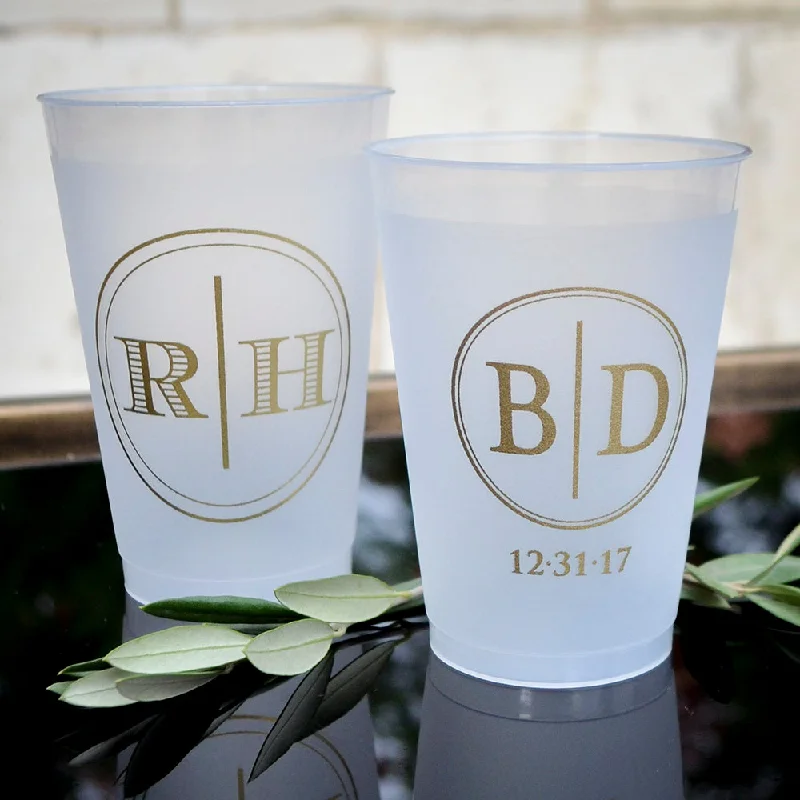 best coffee mugs for office-Monogrammed Shatterproof Plastic Cups