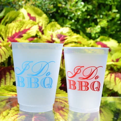 best mugs for coffee enthusiasts-Custom I Do BBQ Frost Flex Cups