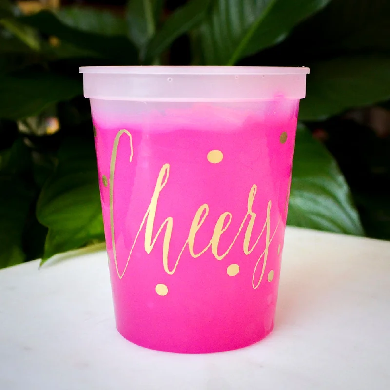 colorful mugs for coffee breaks-Color Changing Cheers Stadium Cups