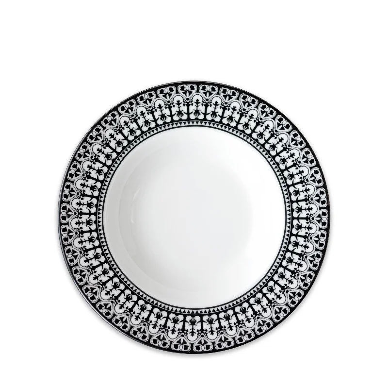 lightweight dinner plates for travel-Casablanca Rimmed Soup Bowl