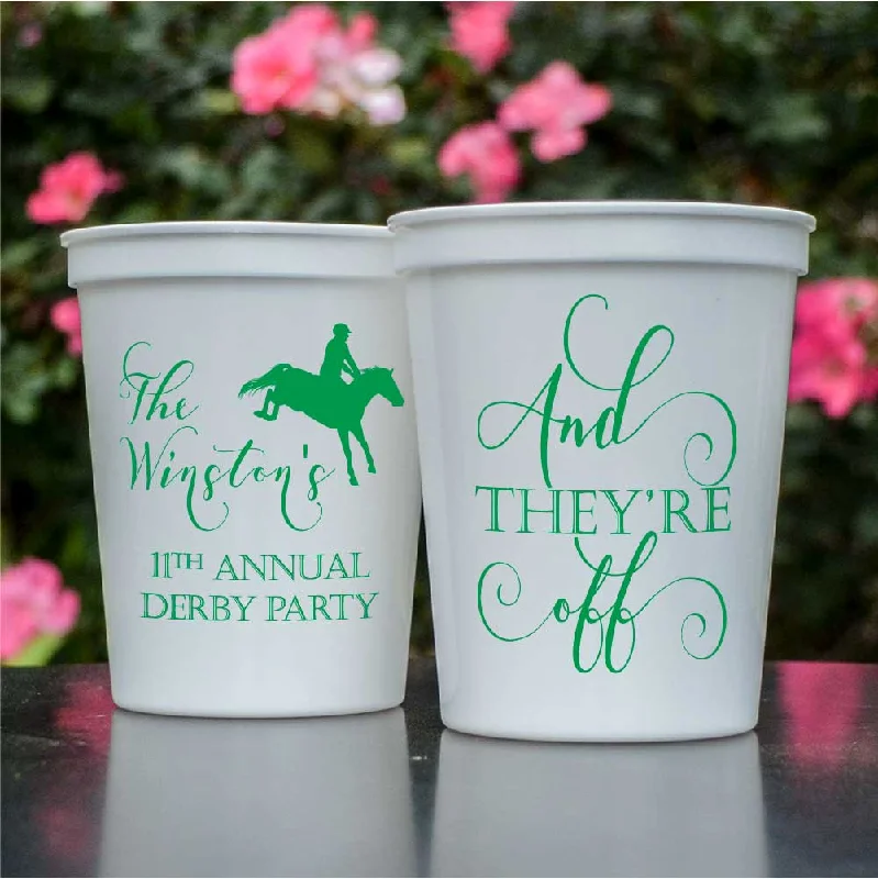 ceramic mugs for tea-Custom Kentucky Derby Stadium Party Cup