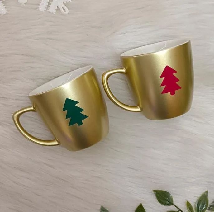 unique mugs for tea lovers-Unbreakable Teacup - Set of 2- Christmas tree