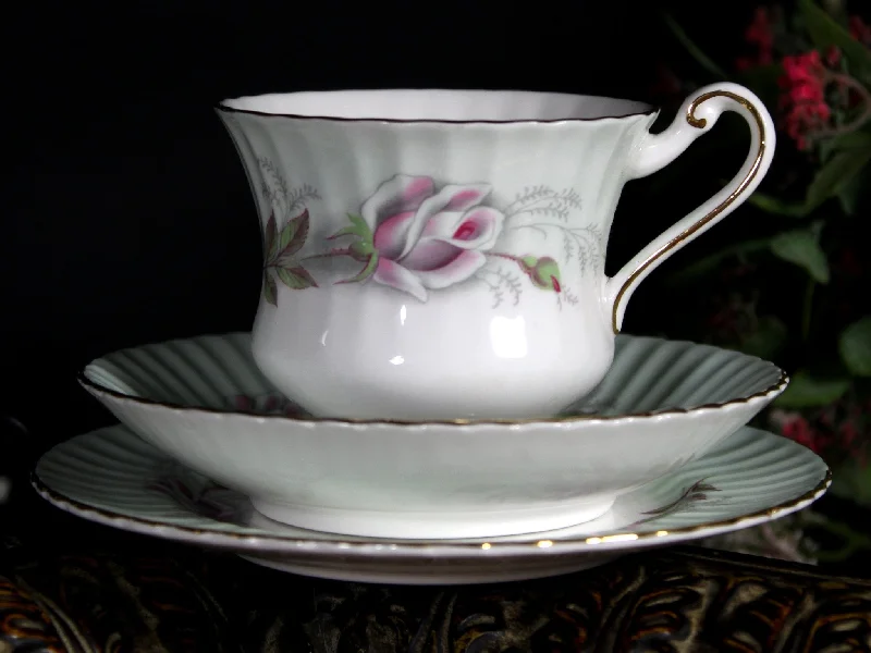 handmade coffee mugs for home-Paragon Cup, Saucer and Side Plate, Teacup Trio, England 18107