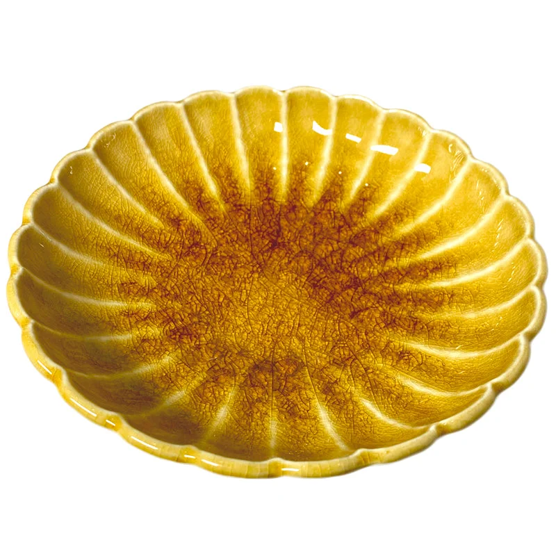 heavy-duty plastic dinner plates-Shallow Plate Amber