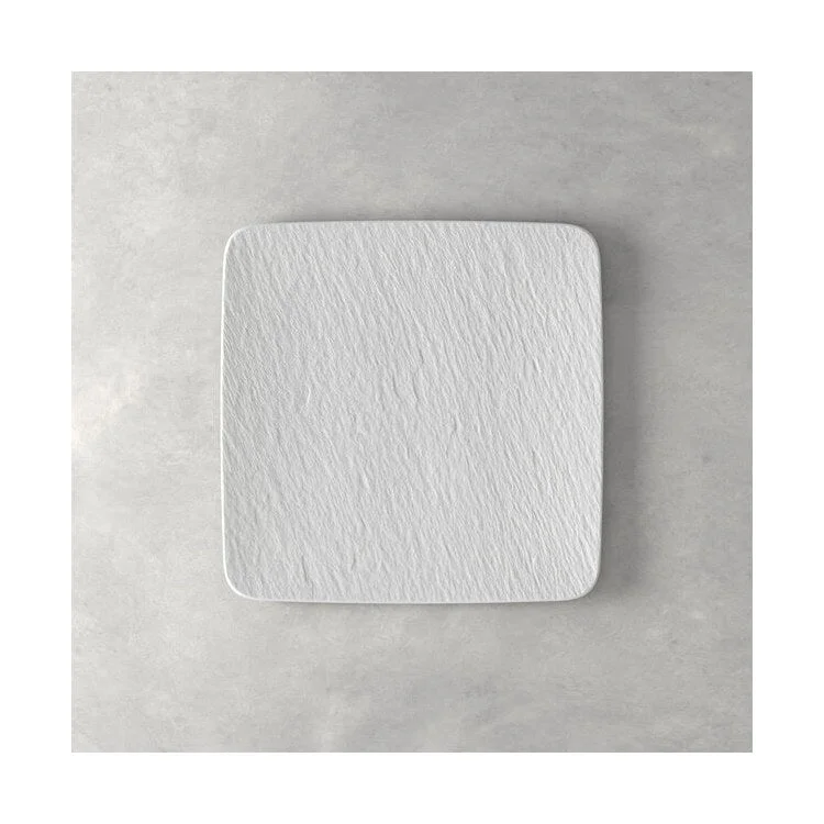 eco-conscious dinnerware products-Manufacture Rock Blanc Square Buffet Plate