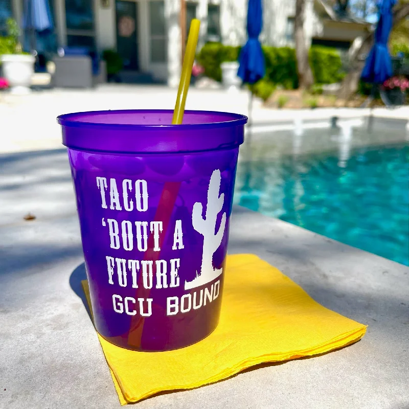 trendy coffee mugs for 2025-Taco Bout A Future Graduation Stadium Cups