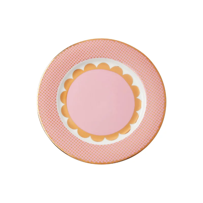 eco-friendly dinnerware for picnics-Maxwell & Williams Teas & Cs 19.5cm Regency Rim Plate Pink