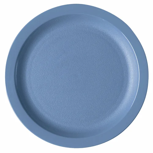 travel-friendly plastic dinnerware-Cambro 725CWNR401 Slate Blue 7-1/4 Inch Camwear Narrow Rim Polycarbonate Plate | Denson CFE