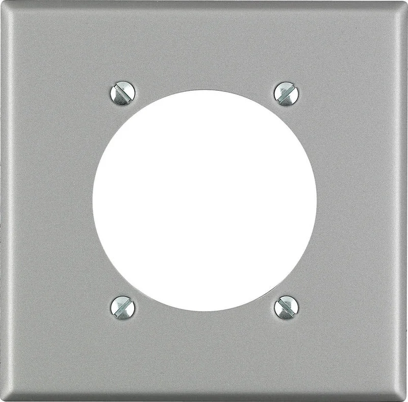 sustainable tableware for dinners-Leviton Silver 2 gang Stainless Steel Single Outlet Wall Plate 1 pk