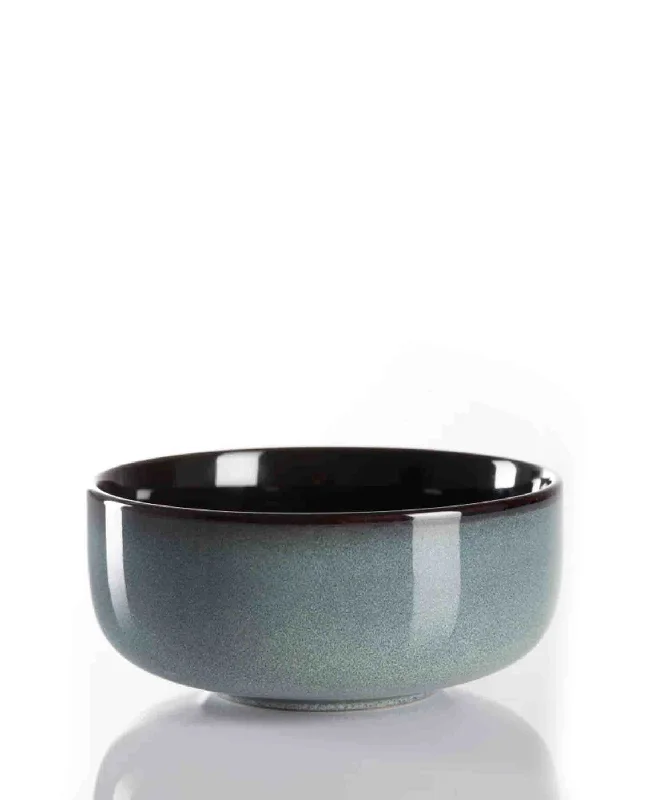 modern cutlery sets for dinner-Omada Reactive Glaze Cereal Bowl - Blue