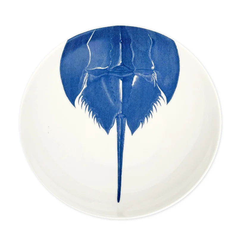 durable dinnerware for kids-Horseshoe Crab Wide Serving Bowl