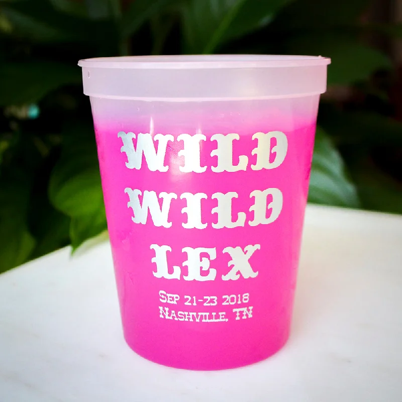 insulated tea mugs for work-Custom Nashville Bachelorette Party Color Changing Cups