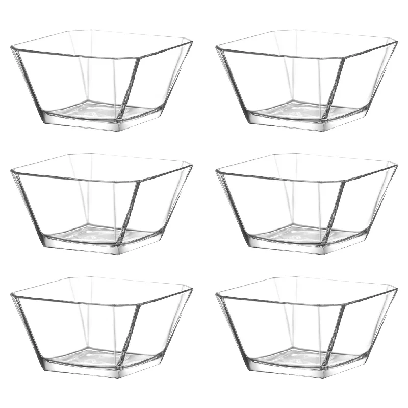 microwave-safe tableware set-10.5cm Karen Stacking Glass Serving Bowls - Pack of Six - By LAV