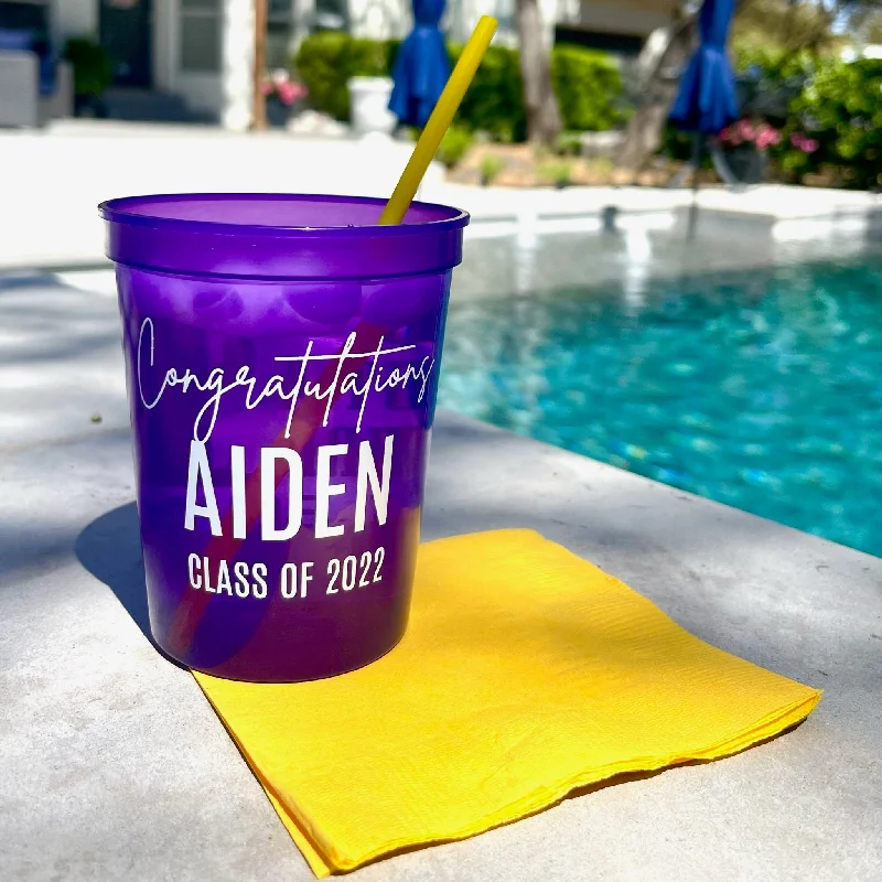 vintage coffee mugs-Custom Graduation Stadium Cups