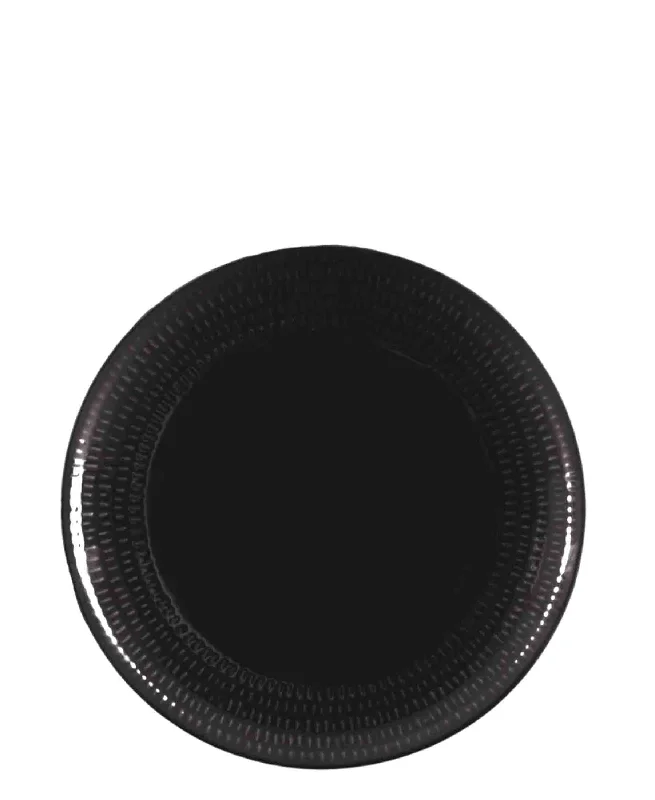 premium quality ceramic dinner plates-Chaka Chaka Homeware Rice Dinner Plate - Black