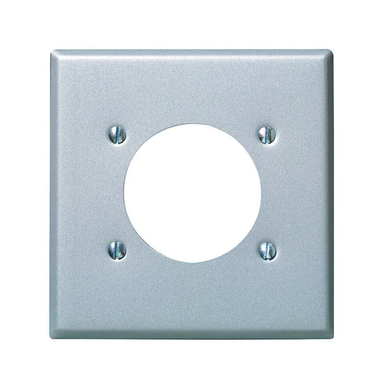 outdoor dinnerware for beach trips-Leviton Smooth 2 gang Steel Outlet Wall Plate 1 pk