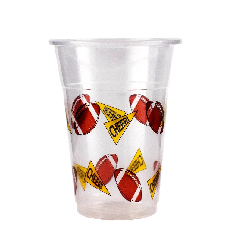 extra large tea mugs-Soft Plastic Cups - Football 20 Ct. - 16 ounce