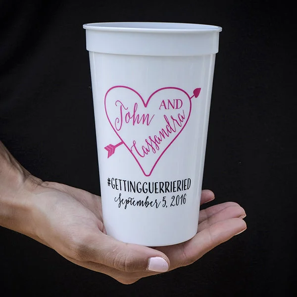 trendy mugs for coffee lovers-Personalized Engagement Party Cups