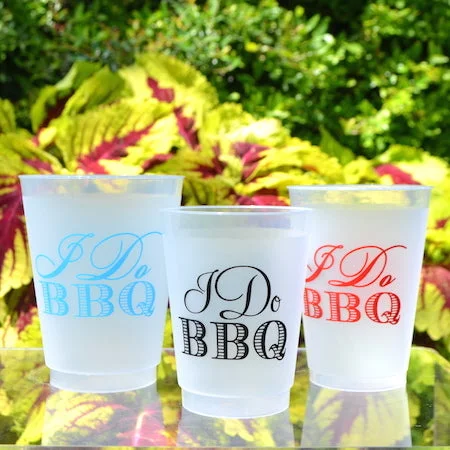 novelty mugs for birthdays-Personalized I Do BBQ Shatterproof Cups