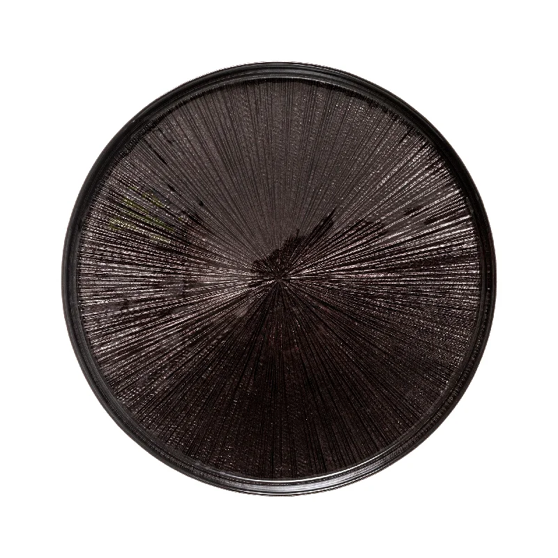 high-end tableware for fine dining-Secret de Gourmet Dessert Plate Black