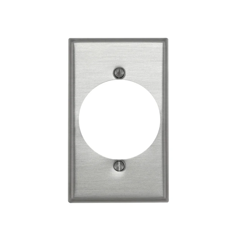 dinner plates with gold trim-Leviton 1 gang Aluminum Single Outlet Wall Plate 1 pk