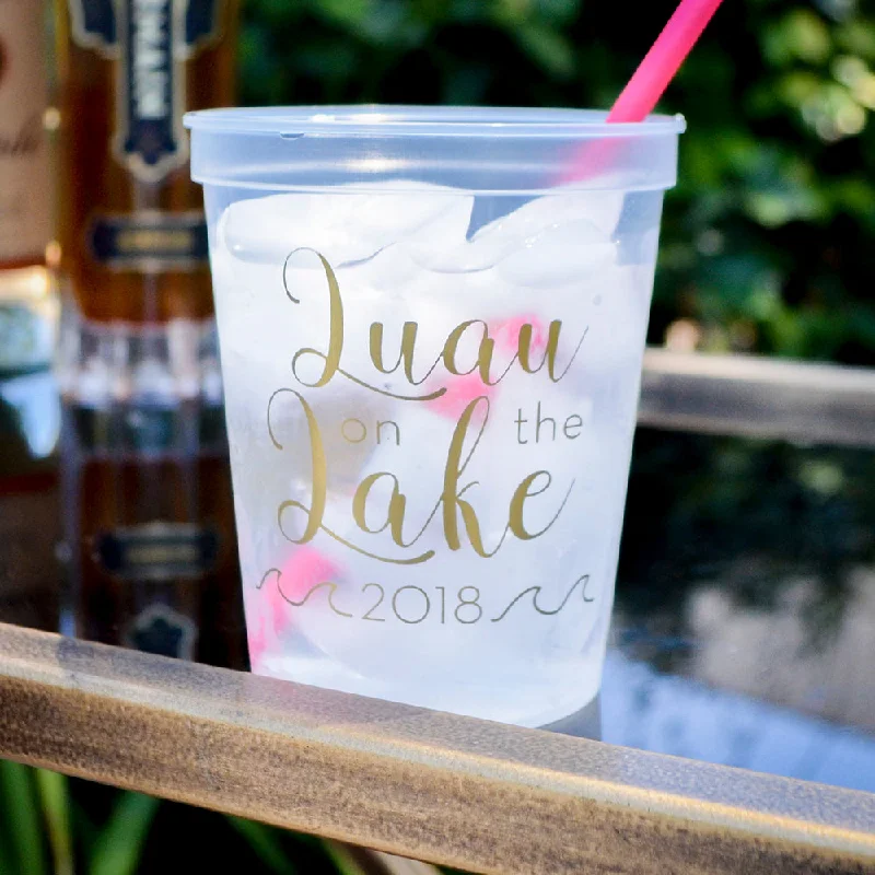 customized coffee cups for businesses-Luau On The Lake Stadium Cups