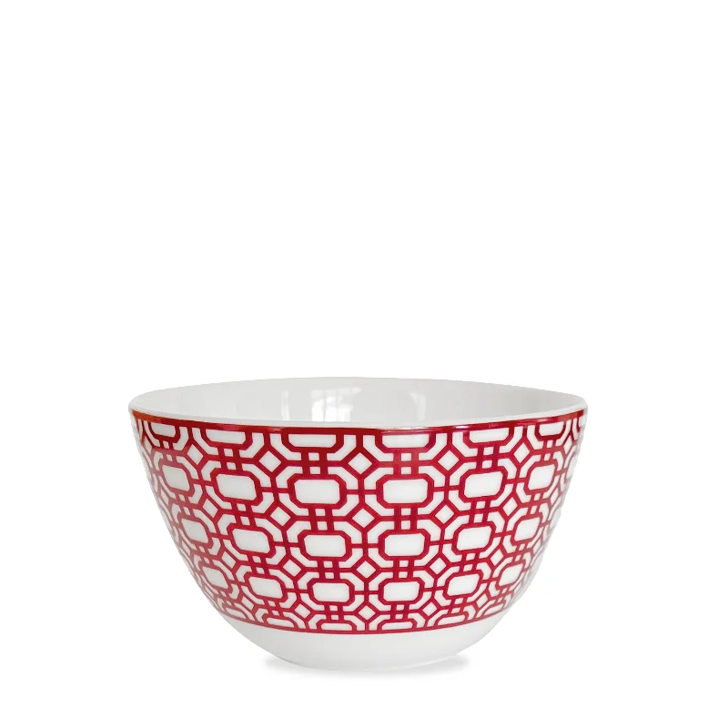 elegant dinnerware with modern designs-Newport Crimson Cereal Bowl