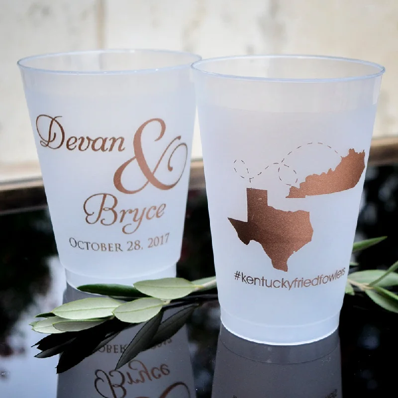 unique mugs for travel-Shatterproof Southern Wedding Cups