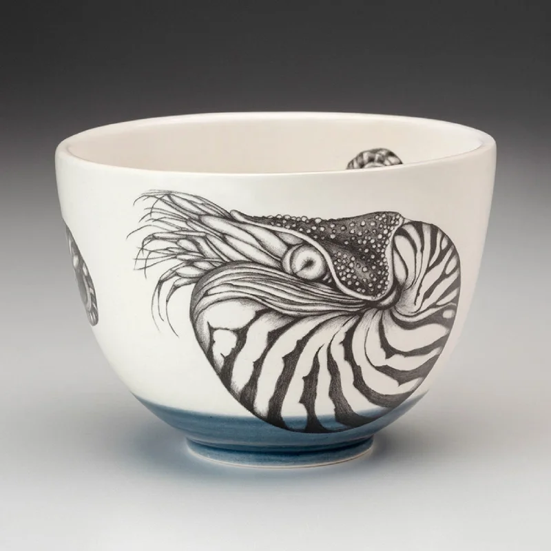 contemporary dinnerware for entertaining-Laura Zindel Small Nautilus Bowl