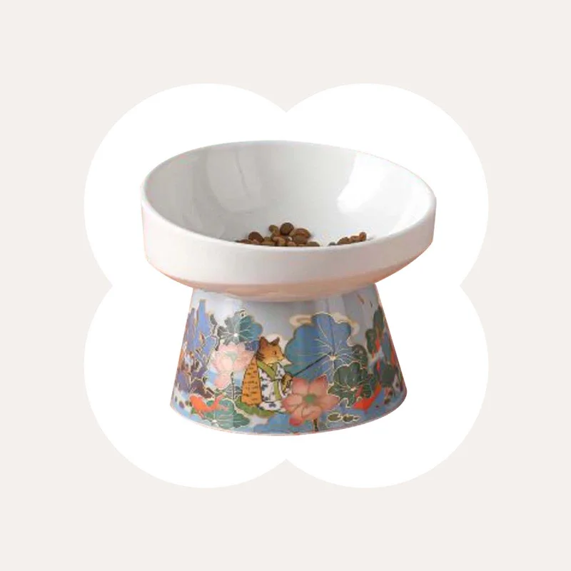 decorative serving dishes-Naughty Cat Ceramic Bowl