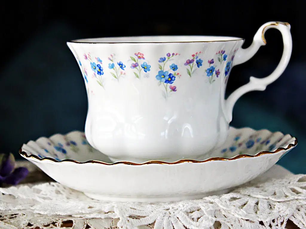 travel coffee mugs for all day use-Royal Albert Cup & Saucer, Memory Lane, Bone China Teacup 18246