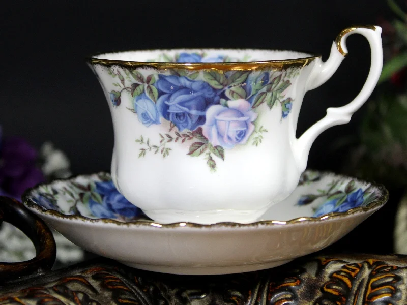 handmade tea mugs for gifts-Royal Albert Moonlight Rose Teacup, Montrose Shaped Cup & Saucer 18449