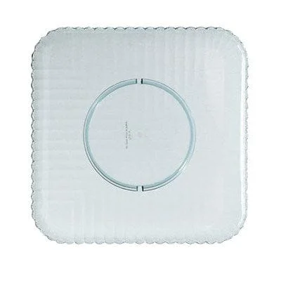 best dinnerware for small parties-GET Enterprises HI-2009-CL 12" x 12" Clear Polycarbonate Rounded Square Plate - Mediterranean Collection