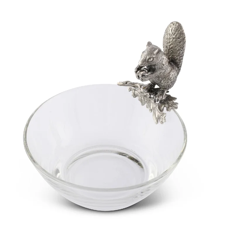 dinnerware set for 4-Squirrel Glass Nut Bowl