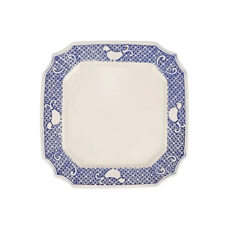 durable serving dishes for meals-Uccello Blu Dinner Plate