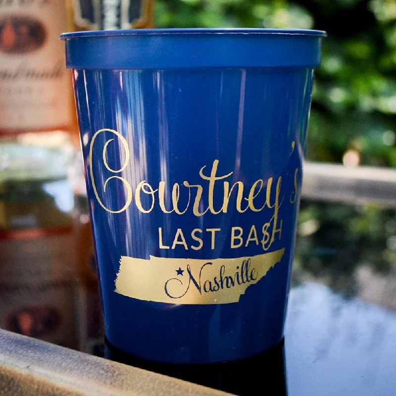 personalized mugs for friends-Last Bash Stadium Plastic Cups