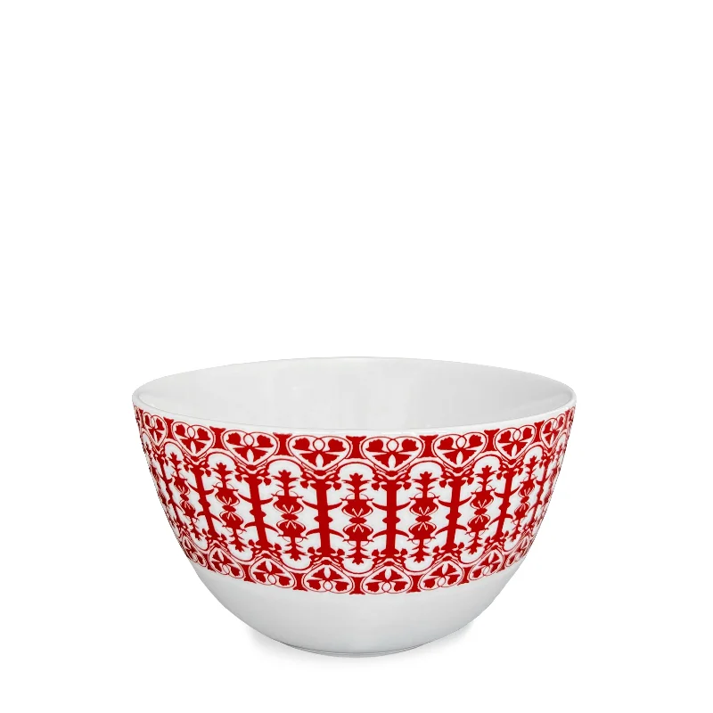 durable dinnerware for everyday use-Casablanca Crimson Cereal Bowl