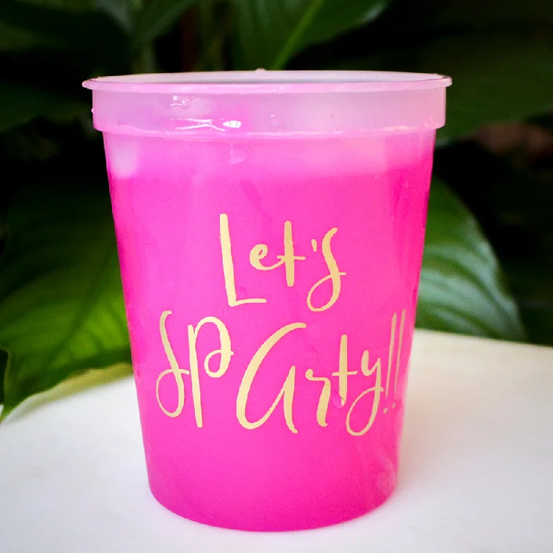 stylish travel mugs for daily use-Custom SPArty Color Changing Stadium Cups